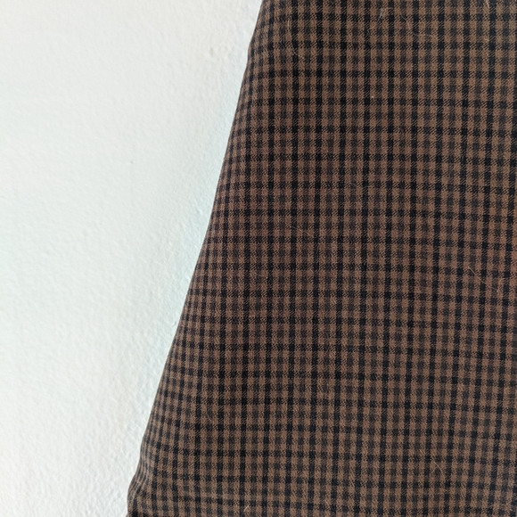 Brown Gingham Skirt - Picture 3 of 5